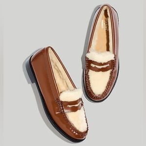 G.H. Bass NEW NIB Weejuns Whitney Shearling Whiskey Loafers Flats Shoes